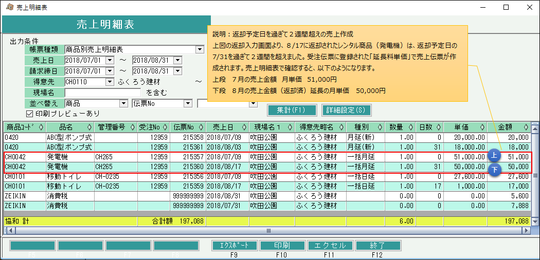 売上明細表